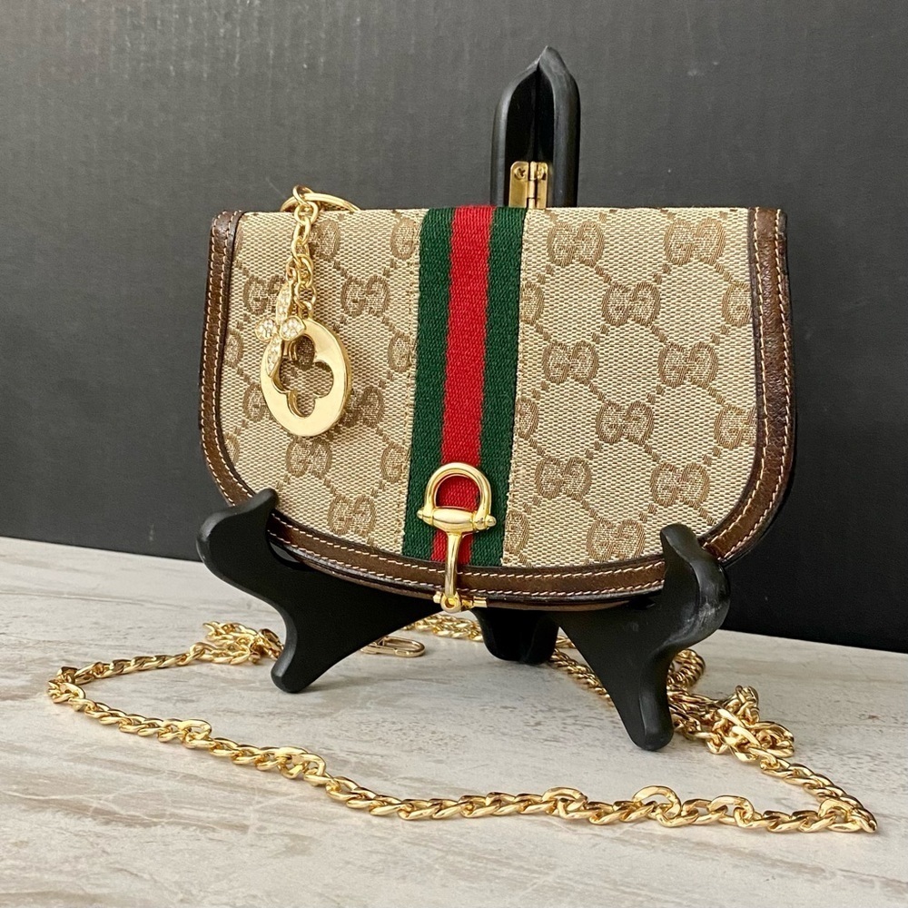 COPY - GUCCI Canvas Leather Pouch to Shoulder Bag 💼